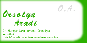 orsolya aradi business card